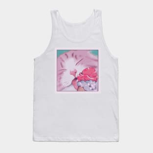 Cat loves ice ceam Tank Top